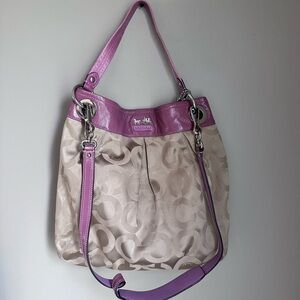 Coach Should Bag Lilac and Taupe